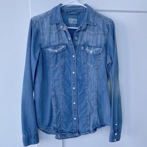 Denim shirt from Zara.